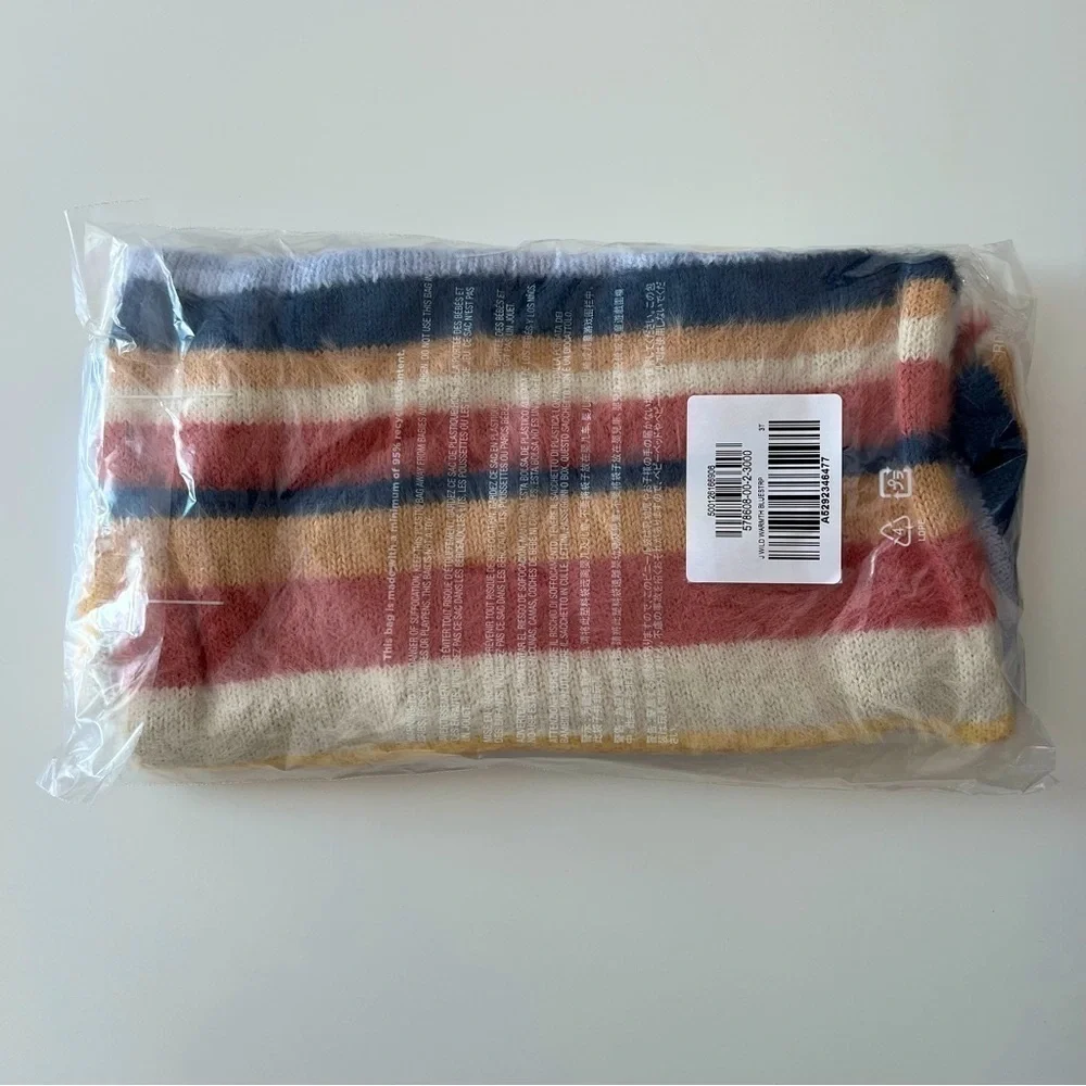 OLD NAVY Y2K Style Sweater Toddler Kids Eyelash Multicolor Striped Soft Fuzzy